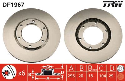 Brake Disc TRW DF1967