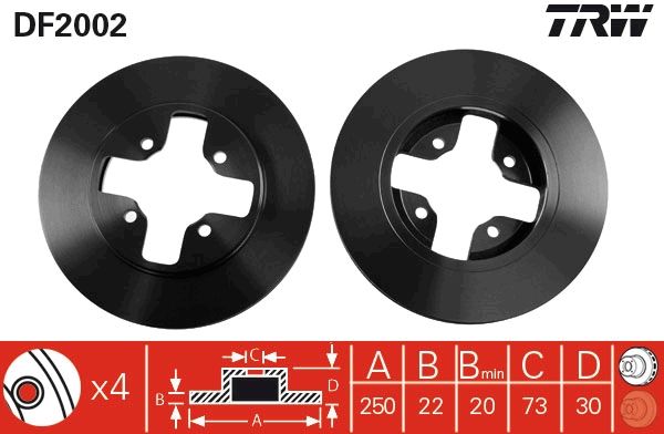 TRW DF2002 Brake Disc