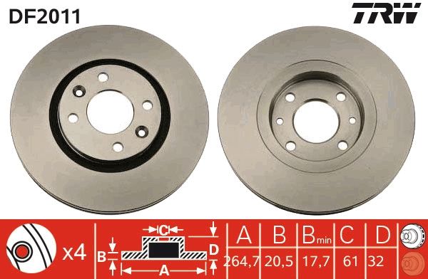 TRW DF2011 Brake Disc