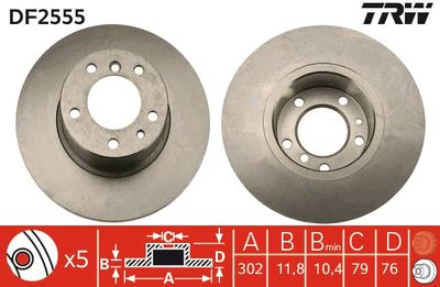 Brake Disc TRW DF2555