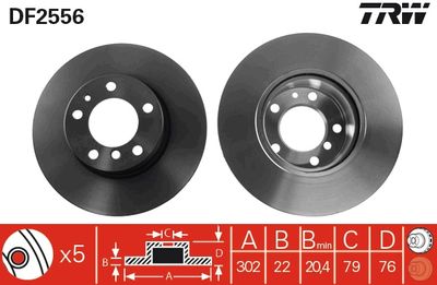 Brake Disc TRW DF2556