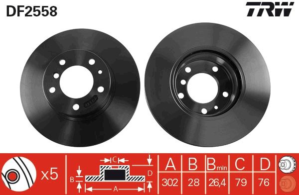 TRW DF2558 Brake Disc
