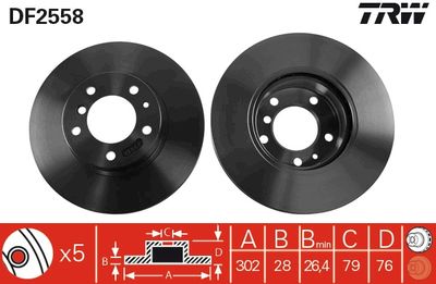 Brake Disc TRW DF2558
