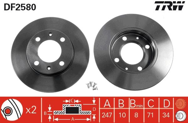 TRW DF2580 Brake Disc
