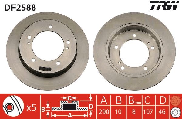 TRW DF2588 Brake Disc