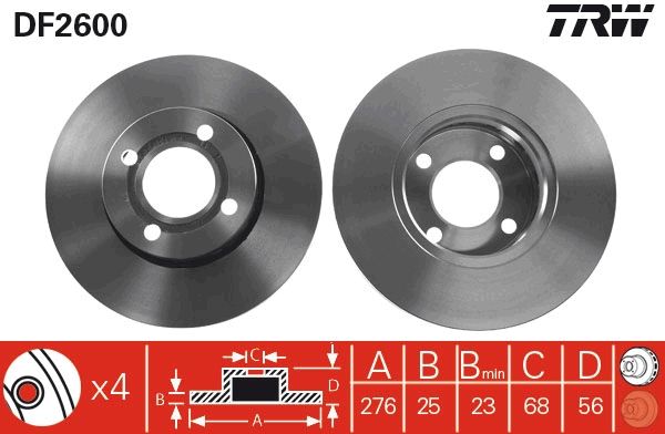 TRW DF2600 Brake Disc