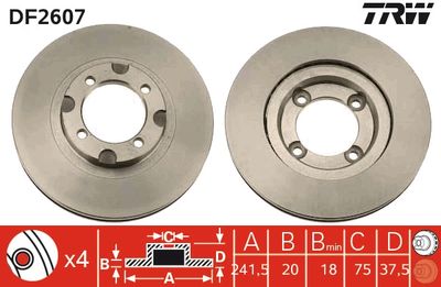 Brake Disc TRW DF2607