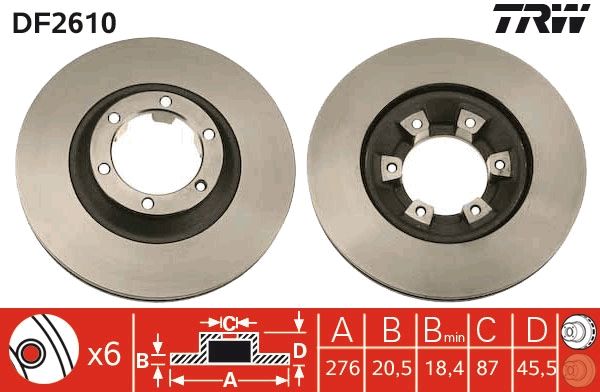 TRW DF2610 Brake Disc