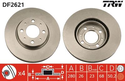 Brake Disc TRW DF2621