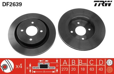 Brake Disc TRW DF2639