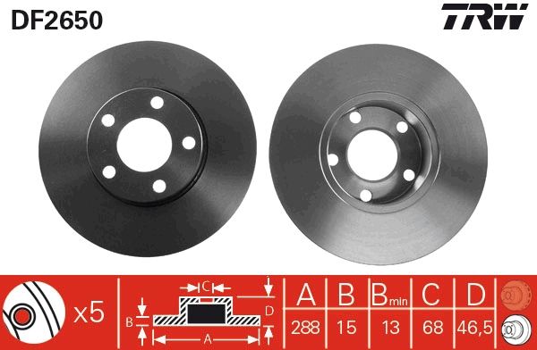 TRW DF2650 Brake Disc