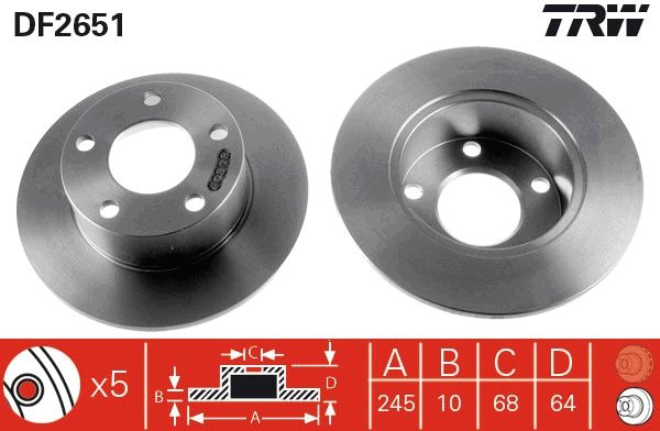 TRW DF2651 Brake Disc