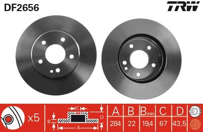 Brake Disc TRW DF2656
