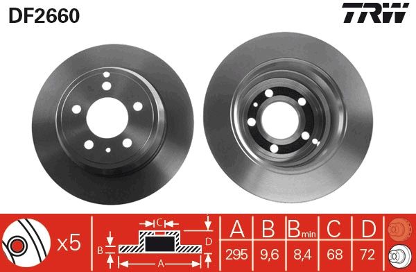 TRW DF2660 Brake Disc