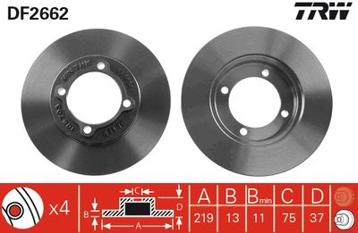 Brake Disc TRW DF2662
