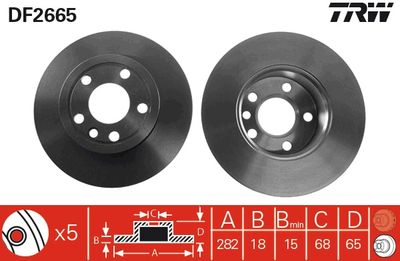 Brake Disc TRW DF2665