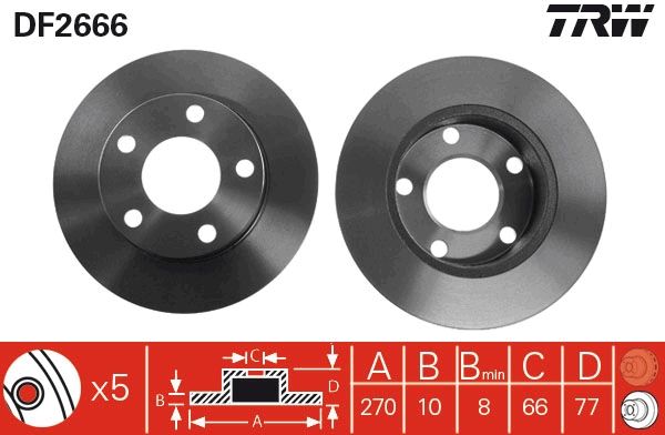 TRW DF2666 Brake Disc