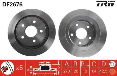 Brake Disc TRW DF2676