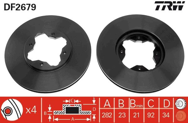 TRW DF2679 Brake Disc
