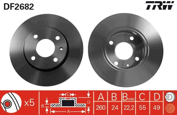 TRW DF2682 Brake Disc