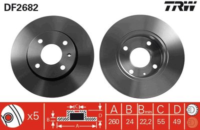 Brake Disc TRW DF2682