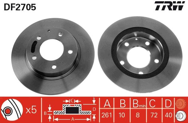 TRW DF2705 Brake Disc