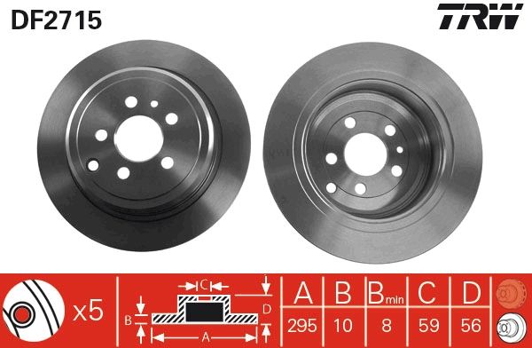 TRW DF2715 Brake Disc