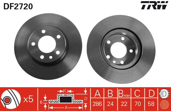 TRW DF2720 Brake Disc