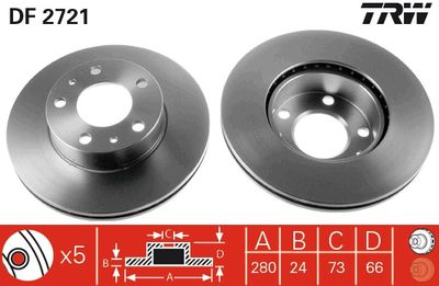 Brake Disc TRW DF2721