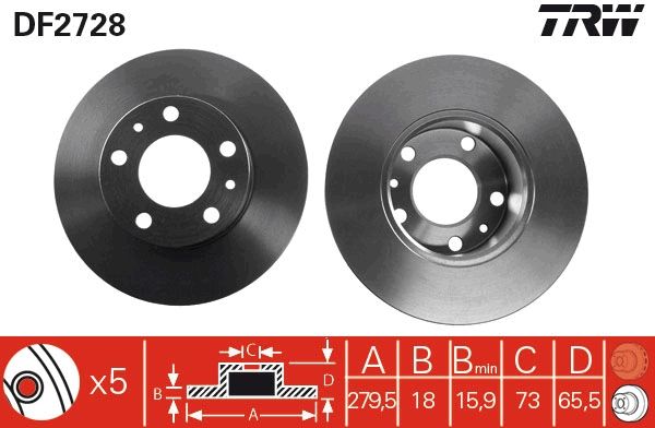 TRW DF2728 Brake Disc
