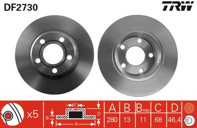 Brake Disc TRW DF2730
