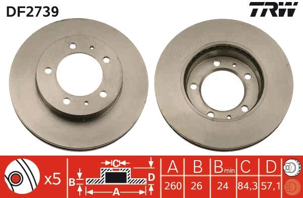 TRW DF2739 Brake Disc
