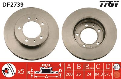 Brake Disc TRW DF2739