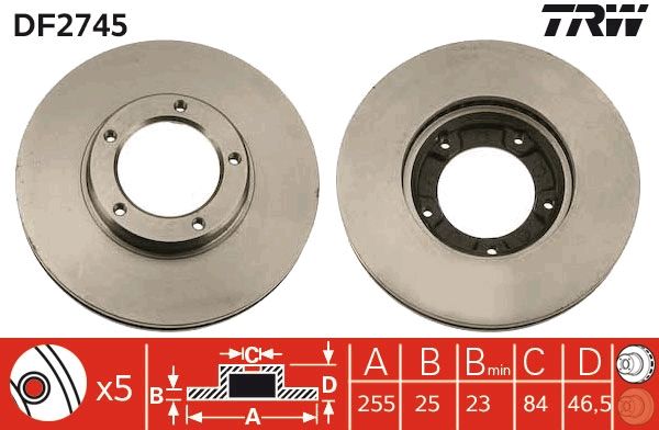 TRW DF2745 Brake Disc