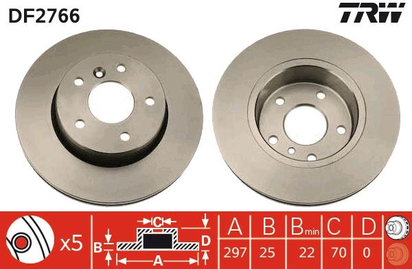 TRW DF2766 Brake Disc