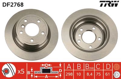 Brake Disc TRW DF2768