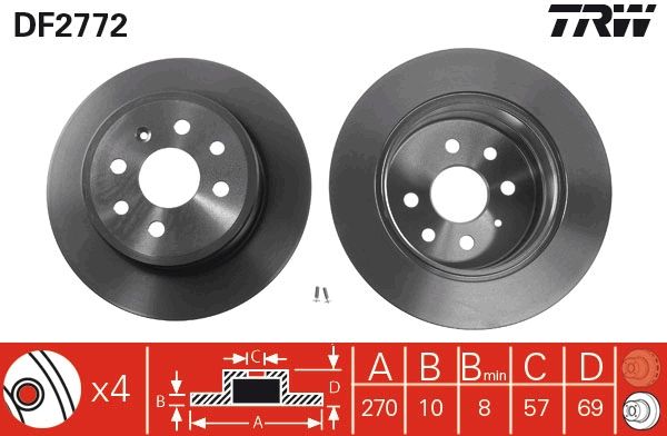 TRW DF2772 Brake Disc