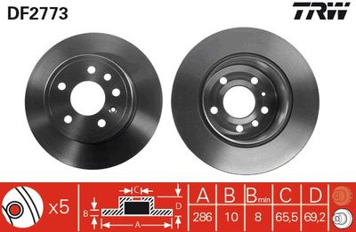 Brake Disc TRW DF2773