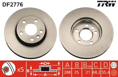 Brake Disc TRW DF2776