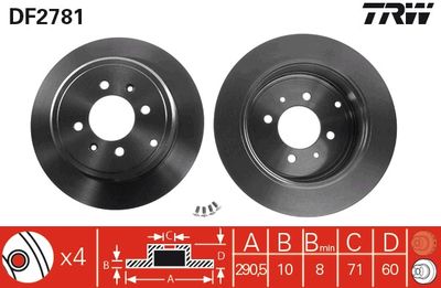 Brake Disc TRW DF2781