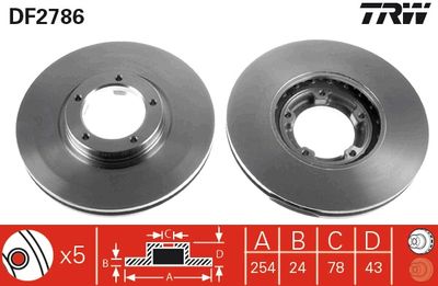 Brake Disc TRW DF2786