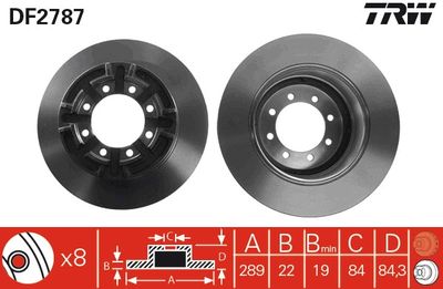 Brake Disc TRW DF2787