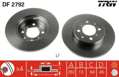 Brake Disc TRW DF2792