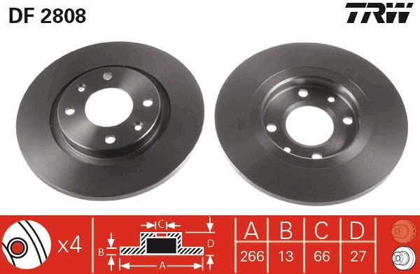 TRW DF2808 Brake Disc