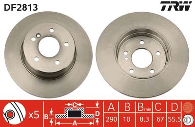 Brake Disc TRW DF2813