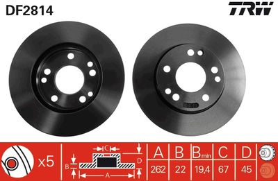 Brake Disc TRW DF2814