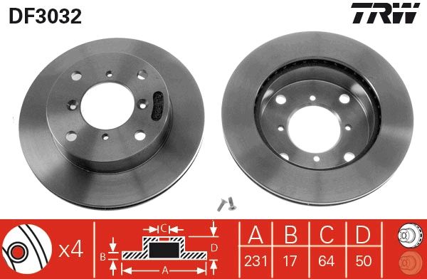 TRW DF3032 Brake Disc