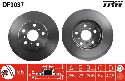 Brake Disc TRW DF3037