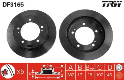 Brake Disc TRW DF3165
