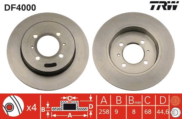 TRW DF4000 Brake Disc